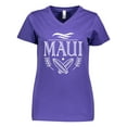 thumbnail image 1 of Inktastic Maui Hawaii Surfing Women's V-Neck T-Shirt, 1 of 5