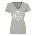 thumbnail image 1 of Inktastic Maui Hawaii Surfing Women's V-Neck T-Shirt, 1 of 5