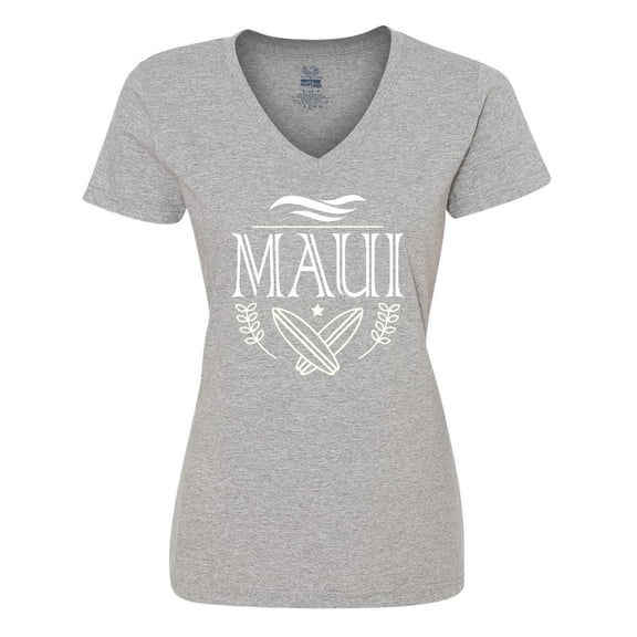 Inktastic Maui Hawaii Surfing Women's V-Neck T-Shirt