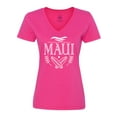 thumbnail image 1 of Inktastic Maui Hawaii Surfing Women's V-Neck T-Shirt, 1 of 5