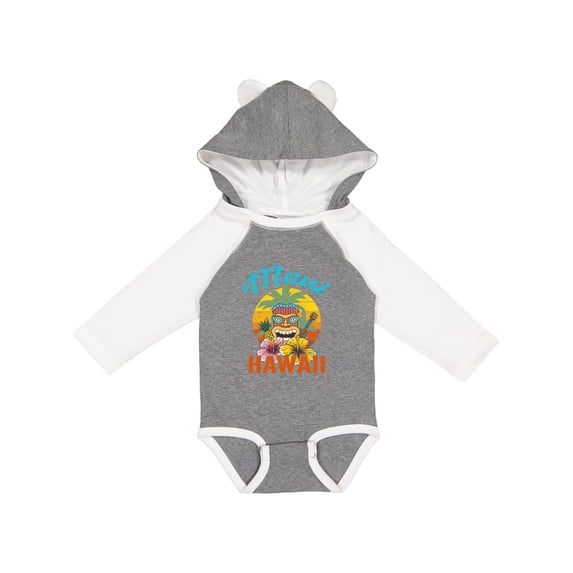 Inktastic Maui Hawaii Vacation Tiki Boys or Girls Long Sleeve Baby Bodysuit