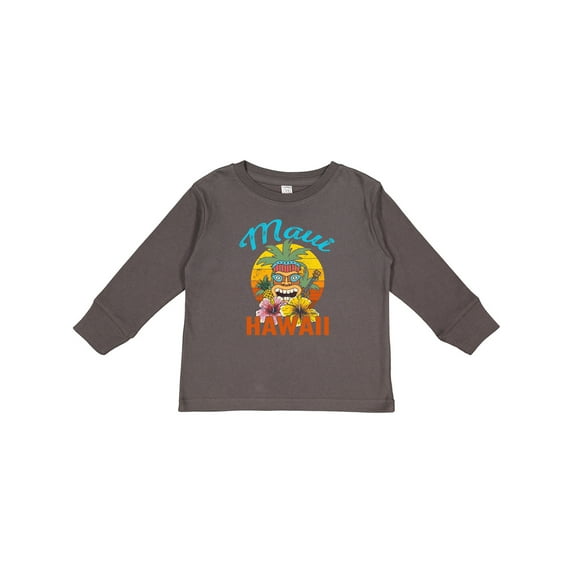 Inktastic Maui Hawaii Vacation Tiki Boys or Girls Long Sleeve Toddler T-Shirt