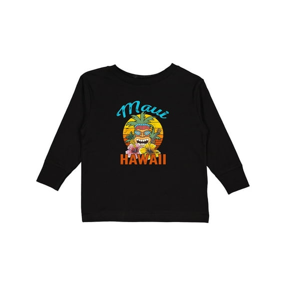 Inktastic Maui Hawaii Vacation Tiki Boys or Girls Long Sleeve Toddler T-Shirt