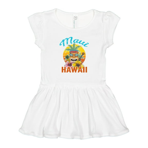 Inktastic Maui Hawaii Vacation Tiki Girls Toddler Dress