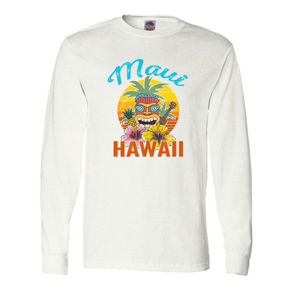 Inktastic Maui Hawaii Vacation Tiki Long Sleeve T-Shirt