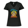 thumbnail image 1 of Inktastic Maui Hawaii Vacation Tiki Women's Plus Size V-Neck T-Shirt, 1 of 5