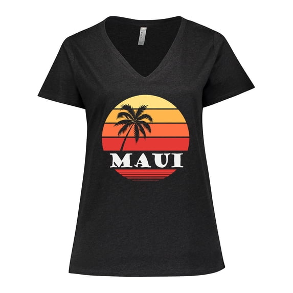 Inktastic Maui Hawaii Vacation Women's Plus Size V-Neck T-Shirt
