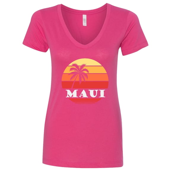 Inktastic Maui Hawaii Vacation Women's V-Neck T-Shirt
