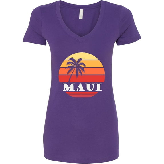 Inktastic Maui Hawaii Vacation Women's V-Neck T-Shirt