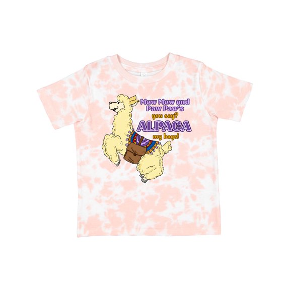Inktastic Maw Maw and Paw Paw's You Say? Alpaca My Bags Boys or Girls Toddler T-Shirt