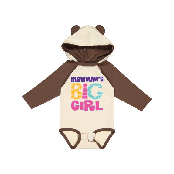 Inktastic MawMaw's Big Girl Girls Long Sleeve Baby Bodysuit