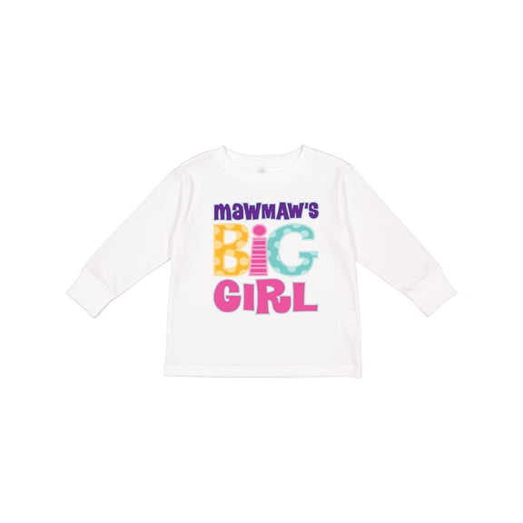 Inktastic MawMaw's Big Girl Girls Long Sleeve Toddler T-Shirt