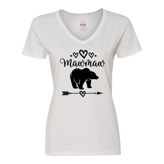 Inktastic Mawmaw Bear Grandma Women's V-Neck T-Shirt