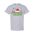 thumbnail image 1 of Inktastic Mawmaw Claus with Christmas Santa Hat and Snowflakes T-Shirt, 1 of 5