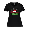 thumbnail image 1 of Inktastic Mawmaw Claus with Christmas Santa Hat and Snowflakes Women's Plus Size T-Shirt, 1 of 5