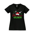 thumbnail image 1 of Inktastic Mawmaw Claus with Christmas Santa Hat and Snowflakes Women's Plus Size V-Neck T-Shirt, 1 of 5