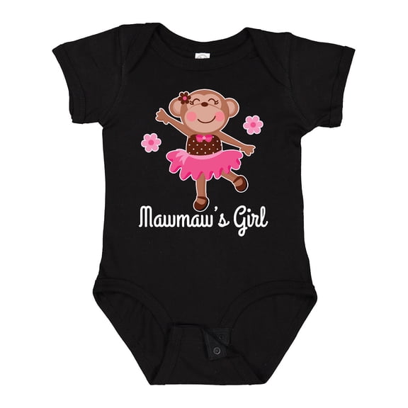 Inktastic Mawmaw Girl Ballerina Monkey Girls Baby Bodysuit