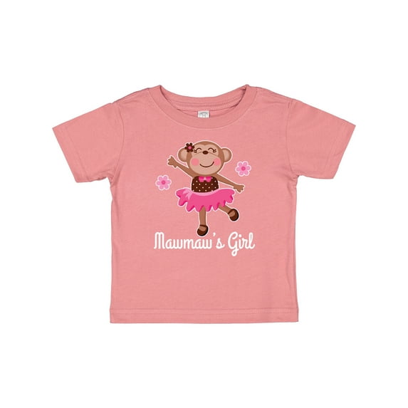 Inktastic Mawmaw Girl Ballerina Monkey Girls Baby T-Shirt