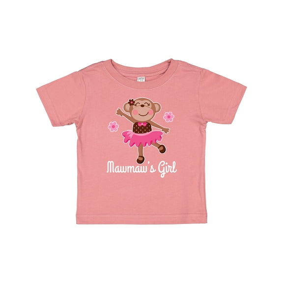 Inktastic Mawmaw Girl Ballerina Monkey Girls Baby T-Shirt