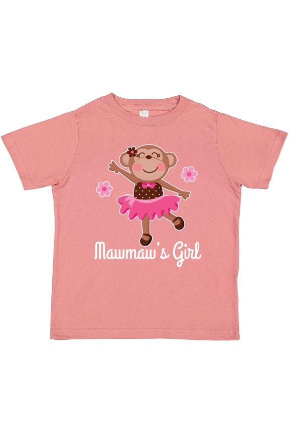 Mawmaw Girl Ballerina Monkey Girls Toddler T-Shirt