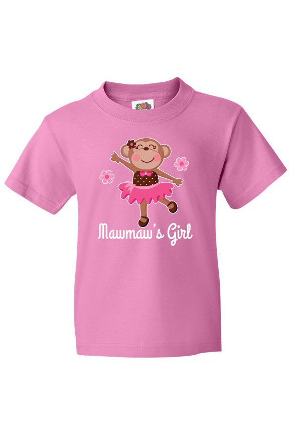 Mawmaw Girl Ballerina Monkey Youth T-Shirt