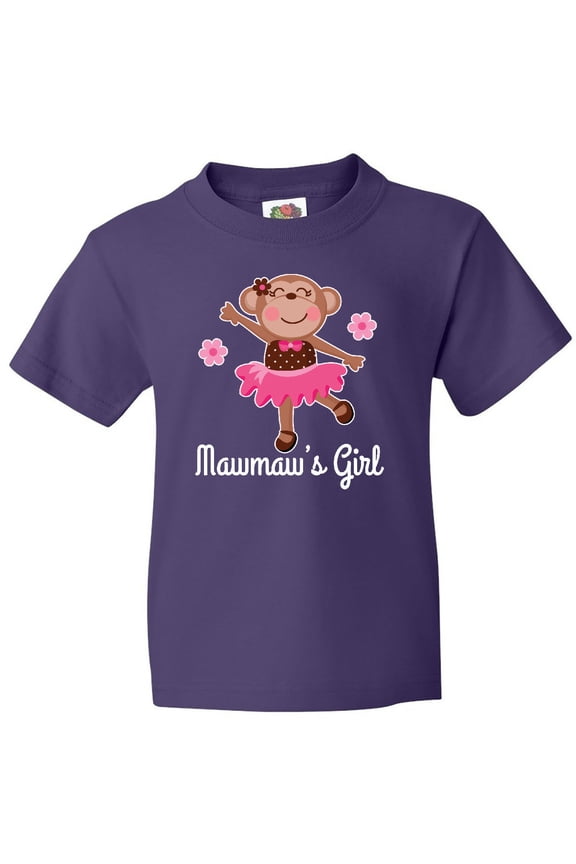 Mawmaw Girl Ballerina Monkey Youth T-Shirt