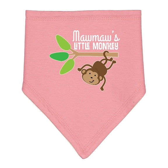 Inktastic Mawmaw Little Monkey Grandchild Baby Bandana Bib