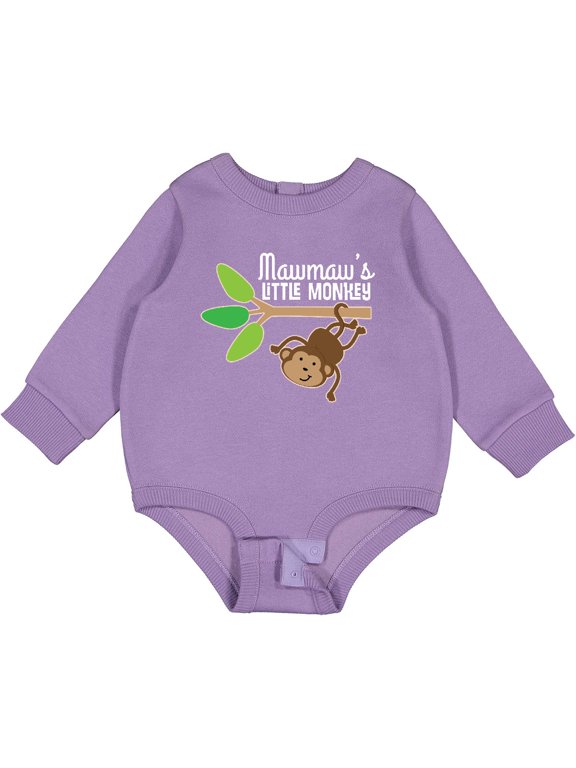 Mawmaw Little Monkey Grandchild Baby Fleece Bodysuit