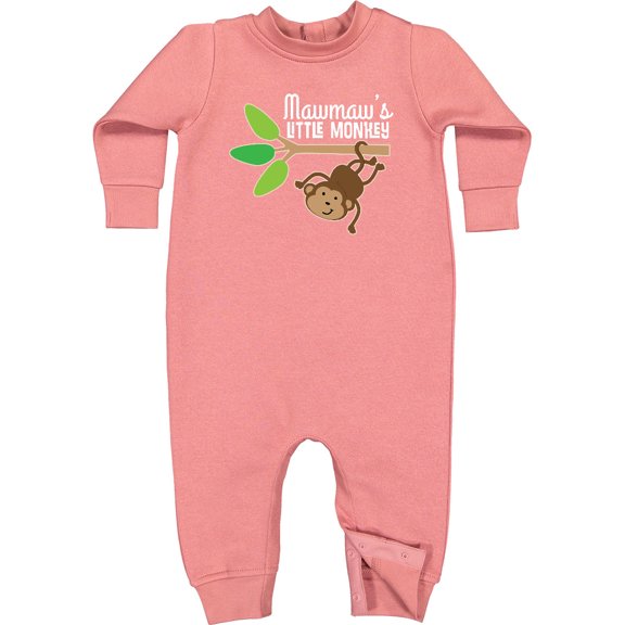 Inktastic Mawmaw Little Monkey Grandchild Baby Fleece Romper