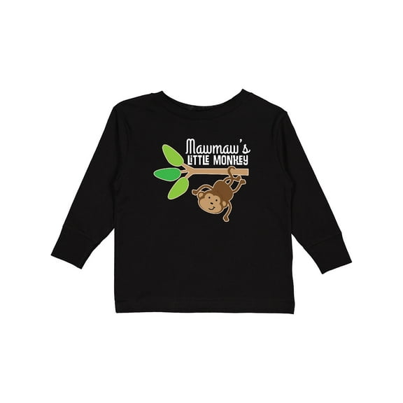 Inktastic Mawmaw Little Monkey Grandchild Gift Boys or Girls Long Sleeve Toddler T-Shirt