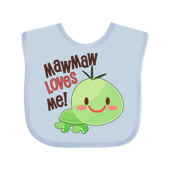 Inktastic Mawmaw Loves Me Cute Turtle Boys or Girls Baby Bib
