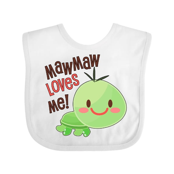Inktastic Mawmaw Loves Me Cute Turtle Boys or Girls Baby Bib