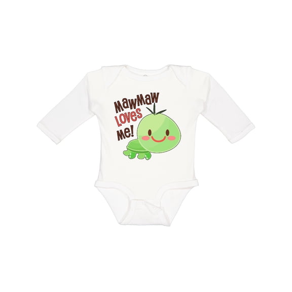 Inktastic Mawmaw Loves Me Cute Turtle Boys or Girls Long Sleeve Baby Bodysuit
