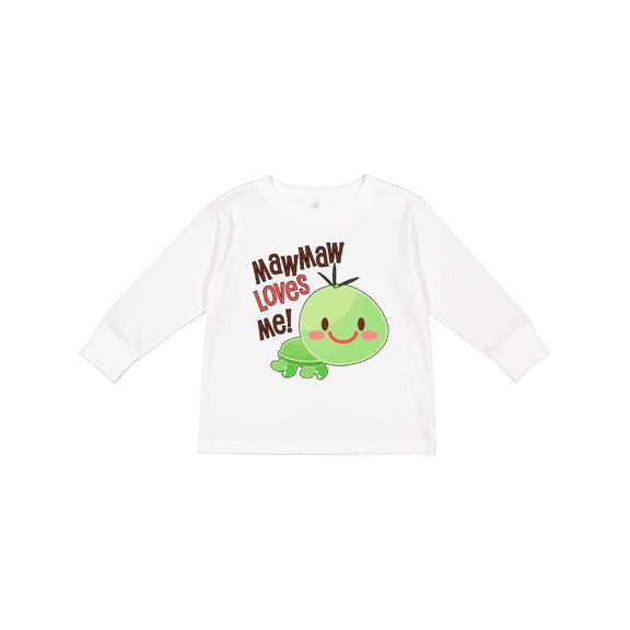 Inktastic Mawmaw Loves Me- cute turtle Boys or Girls Long Sleeve Toddler T-Shirt