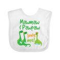 thumbnail image 1 of Inktastic Mawmaw and Pawpaw Love Me Boys Baby Bib, 1 of 4
