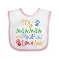thumbnail image 1 of Inktastic Mawmaw and Pawpaw Love Me Boys or Girls Baby Bib, 1 of 4