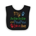thumbnail image 1 of Inktastic Mawmaw and Pawpaw Love Me Boys or Girls Baby Bib, 1 of 4
