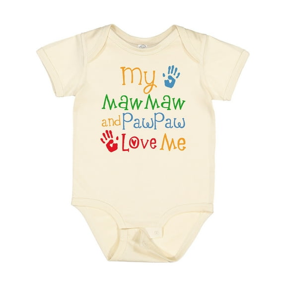 Inktastic Mawmaw and Pawpaw Love Me Boys or Girls Baby Bodysuit