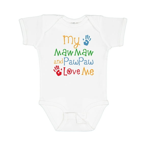 Inktastic Mawmaw and Pawpaw Love Me Boys or Girls Baby Bodysuit