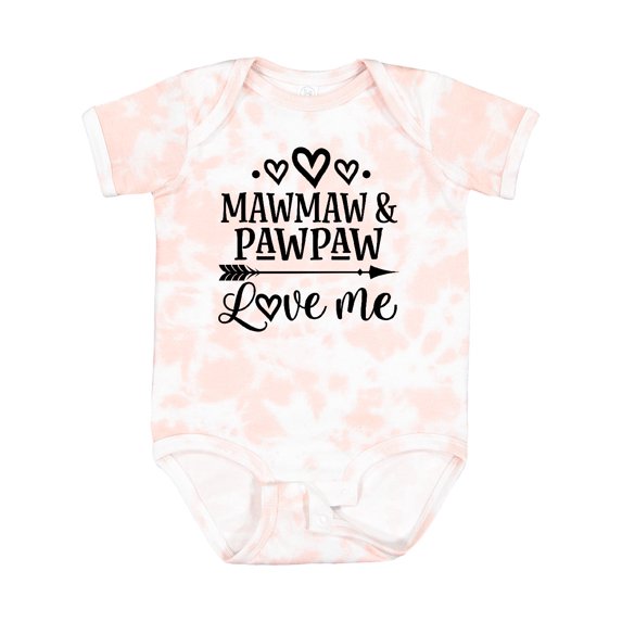 Inktastic Mawmaw and Pawpaw Love Me Girls Baby Bodysuit