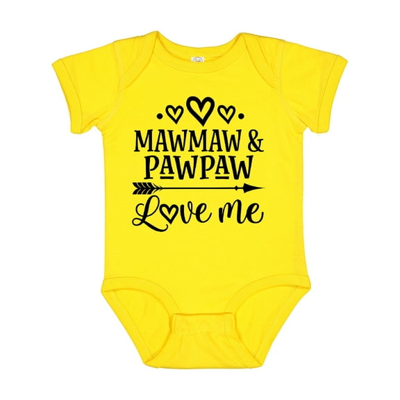 Inktastic Mawmaw and Pawpaw Love Me Girls Baby Bodysuit