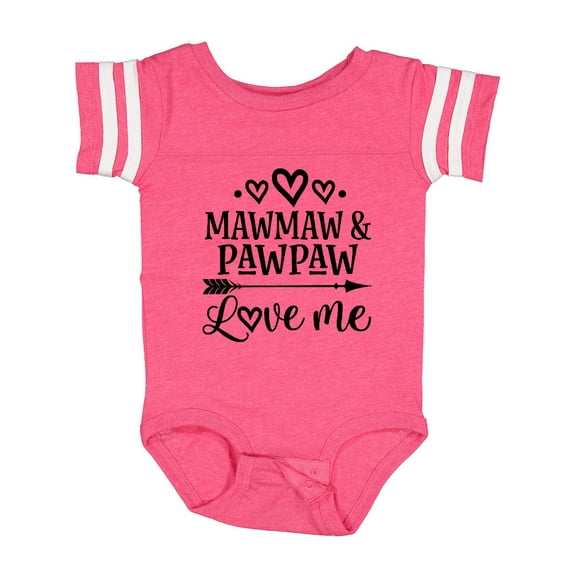 Inktastic Mawmaw and Pawpaw Love Me Girls Baby Bodysuit