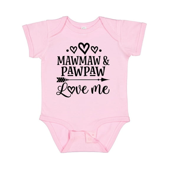 Inktastic Mawmaw and Pawpaw Love Me Girls Baby Bodysuit