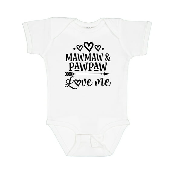 Inktastic Mawmaw and Pawpaw Love Me Girls Baby Bodysuit