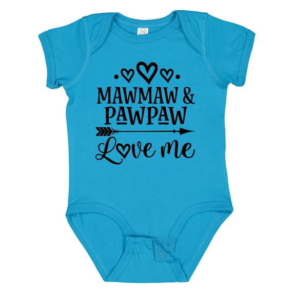Inktastic Mawmaw and Pawpaw Love Me Girls Baby Bodysuit