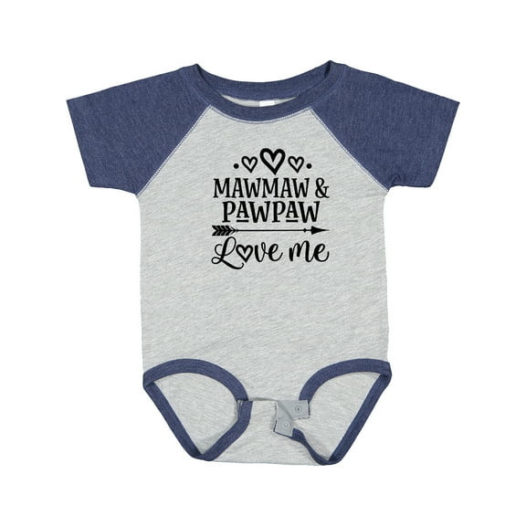 Inktastic Mawmaw and Pawpaw Love Me Girls Baby Bodysuit