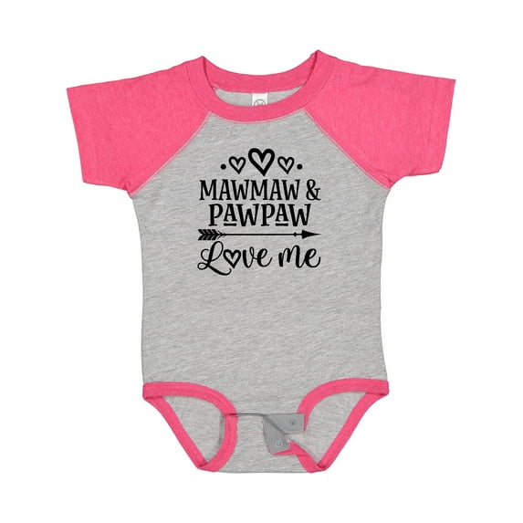 Inktastic Mawmaw and Pawpaw Love Me Girls Baby Bodysuit