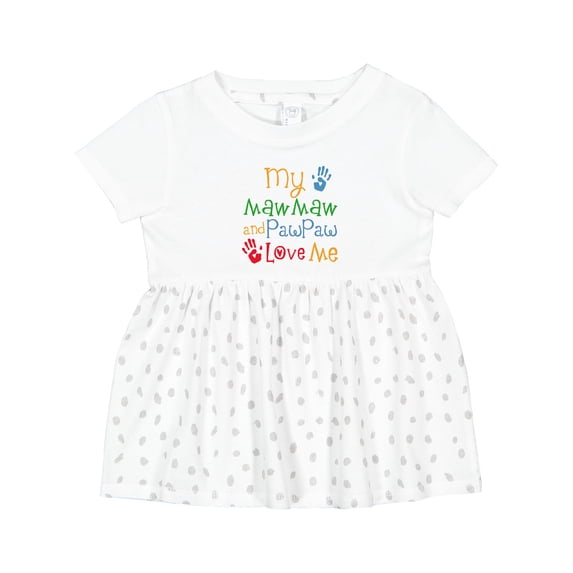 Inktastic Mawmaw and Pawpaw Love Me Girls Baby Dress