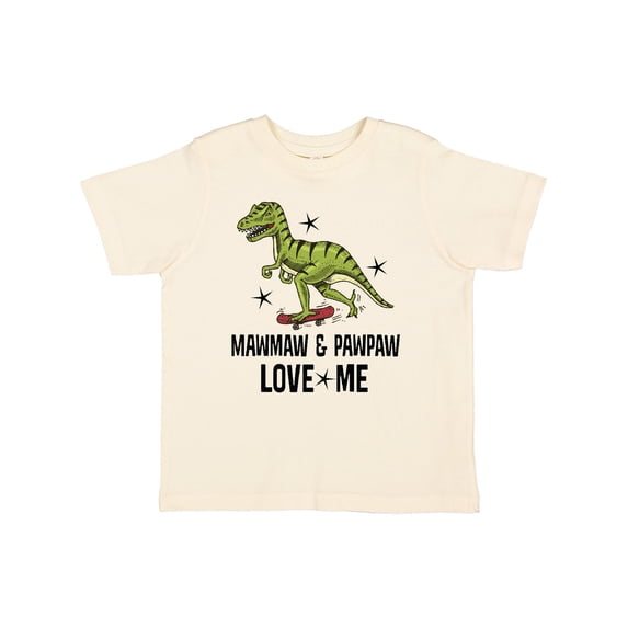 Inktastic Mawmaw and Pawpaw Love Me Grandson Dinosaur Boys Toddler T-Shirt