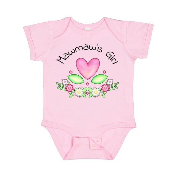 Inktastic Mawmaw's Girl Heart Flowers Girls Baby Bodysuit